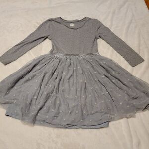 Girls 10 Gap Gray Star Sparkle Dress